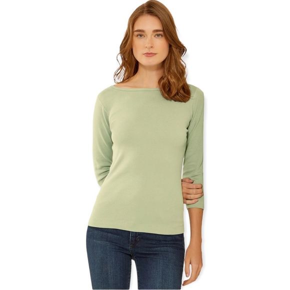 Essential Heritage Knit British Tee in Laurel Green - Picture 1 of 4